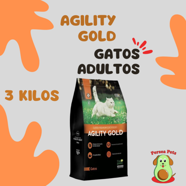 Agility Gold Gatos Adultos  3 Kilos